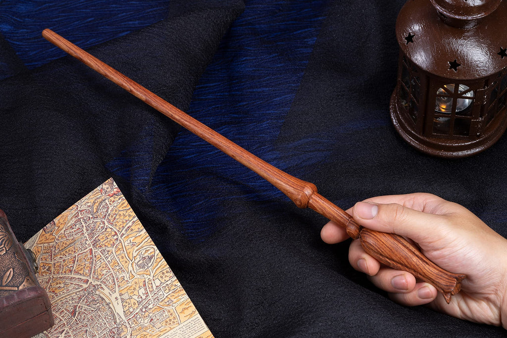 Handicraftviet Hand Carved Wooden Flower Wand, Handmade Magic Wand for Collectible and Cosplay Girl Wand 15 ' ' for Children and