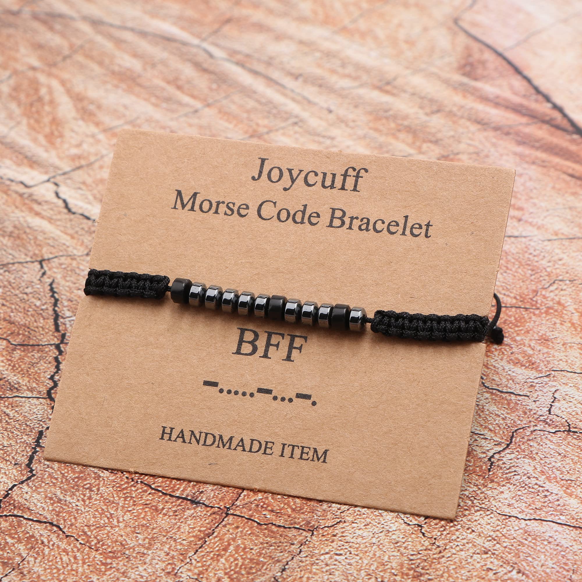 JoycuFF Friendship Bracelet for Women Handmade Beaded Morse Code Strand Bracelets Christmas Birthday Gift for Her Soulmate BFF S