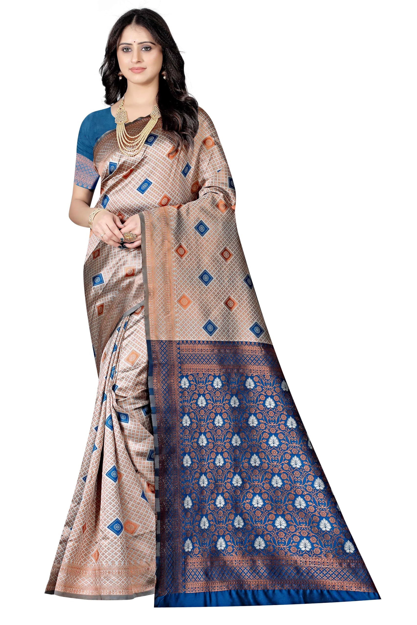 Sugathari Womens Banarasi Saree Pure Kanjivaram Silk Soft new ladies 2024 Design Wear Pattu Sarees Latest Cotton Party Sari col