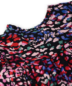 Beebay Kids Girls Button -Through Printed A-line Dress Black