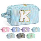YOOLIFE Makeup Bag - Initial Makeup Bag Cosmetic Bag, Monogram Makeup Bags, Travel Cosmetic Bag, Make Up Bag, Travel Cute Makeup