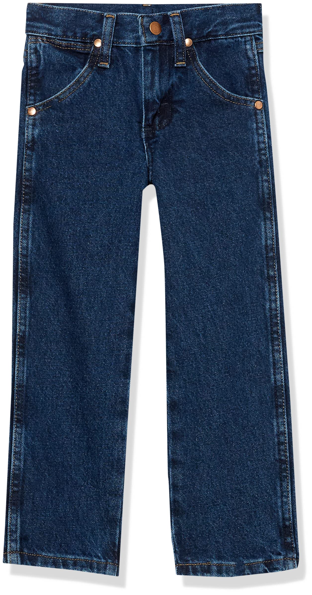 Wrangler Boys' Big 13MWZ Cowboy Cut Original Fit Jean, Dark Indigo, 16 Slim