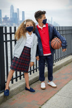 French Toast Boys' Adjustable Waist Relaxed Fit Pant (Standard & Husky), Navy Blue, 16