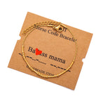 JoycuFF Gold Morse Code Bracelets for Women I Am Strong Inspirational Birthday Mother's Day Christmas Gifts for Best Friend Mom 