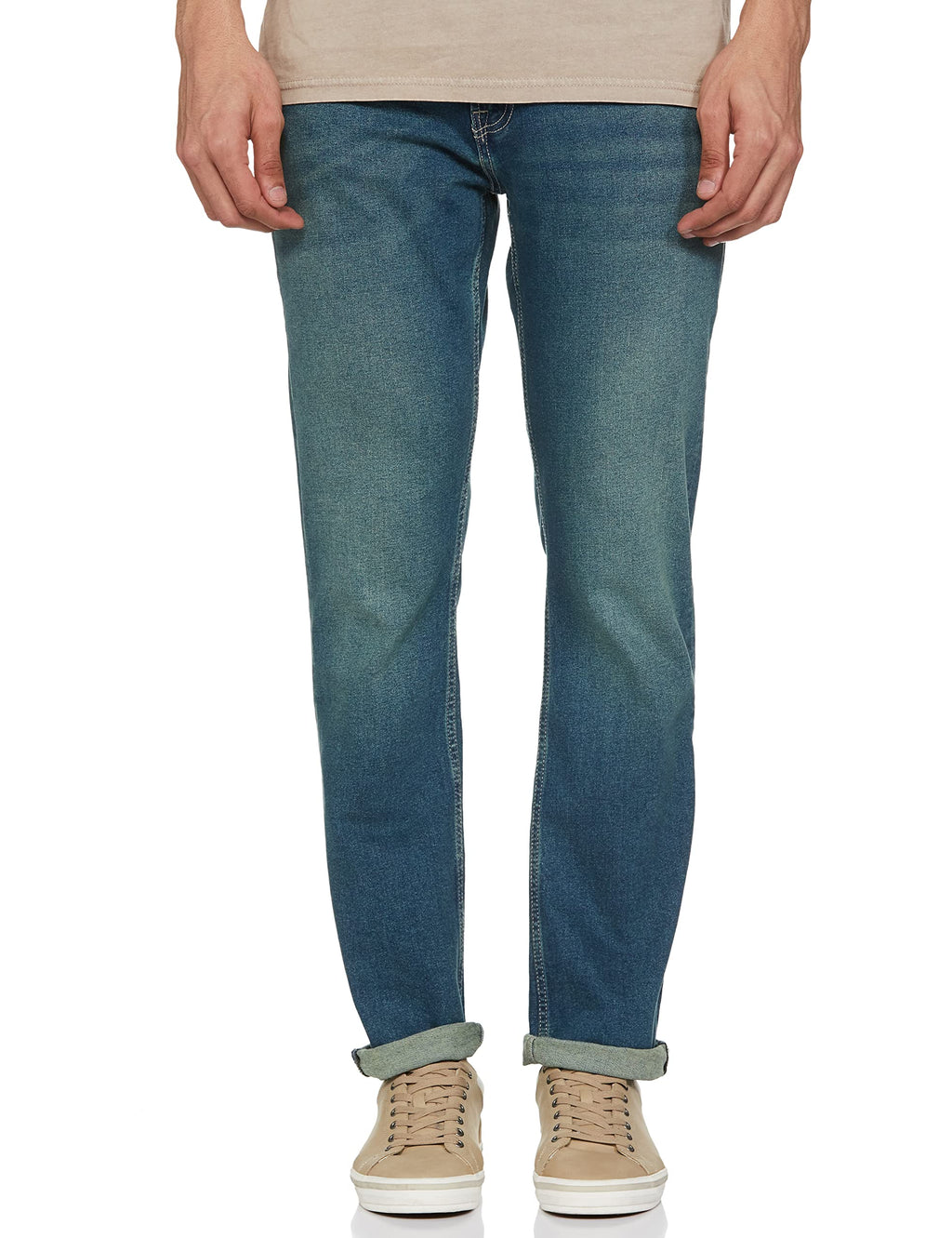 Pepe MenS Stright Fit Mid Rise Jeans