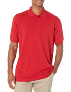 Dickies Men's Short Sleeve Pique Polo, English Red, Small