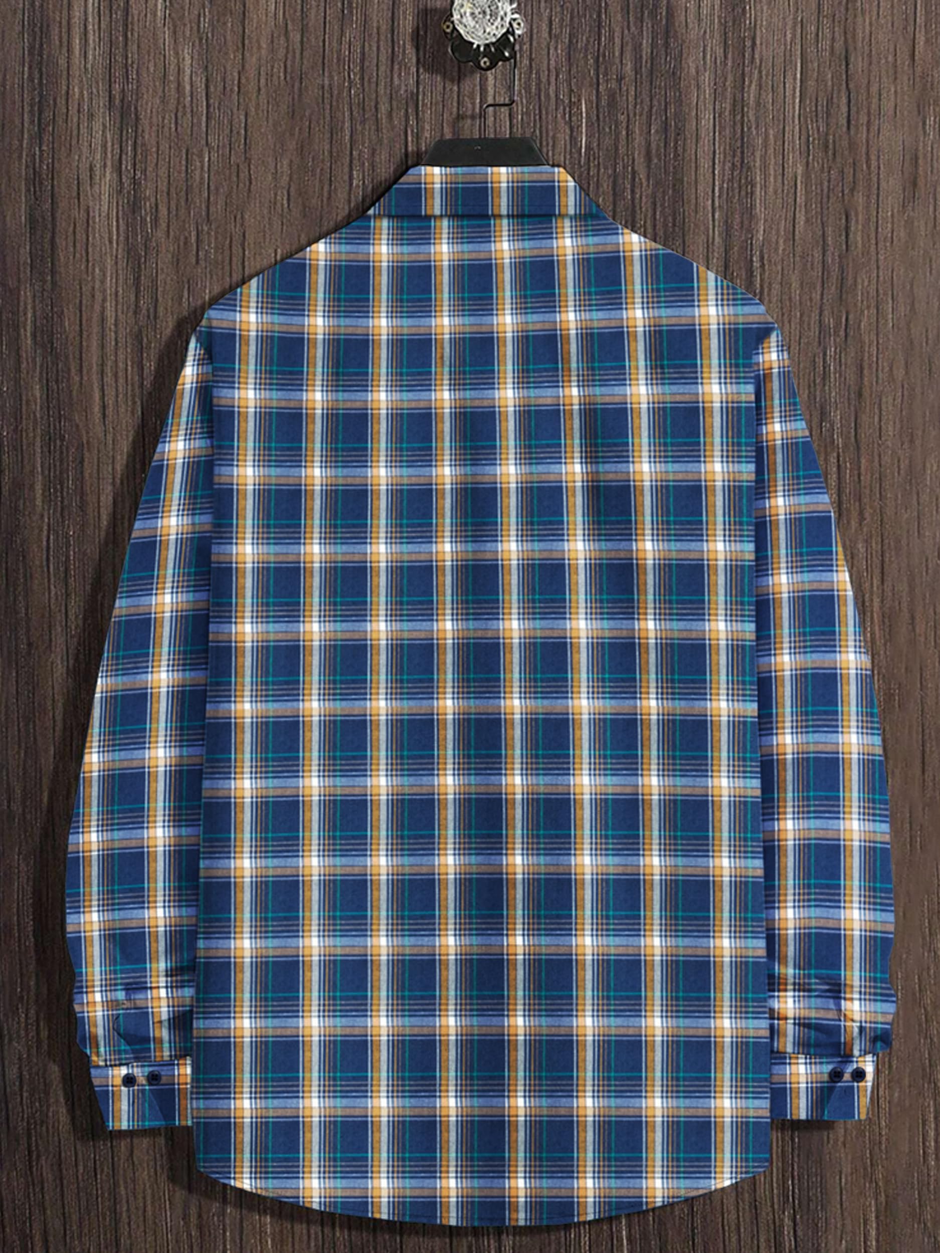 Noble Monk MenS Regular Long Sleeve Cotton Check Shirt | Casual Shirt With Spread Collar