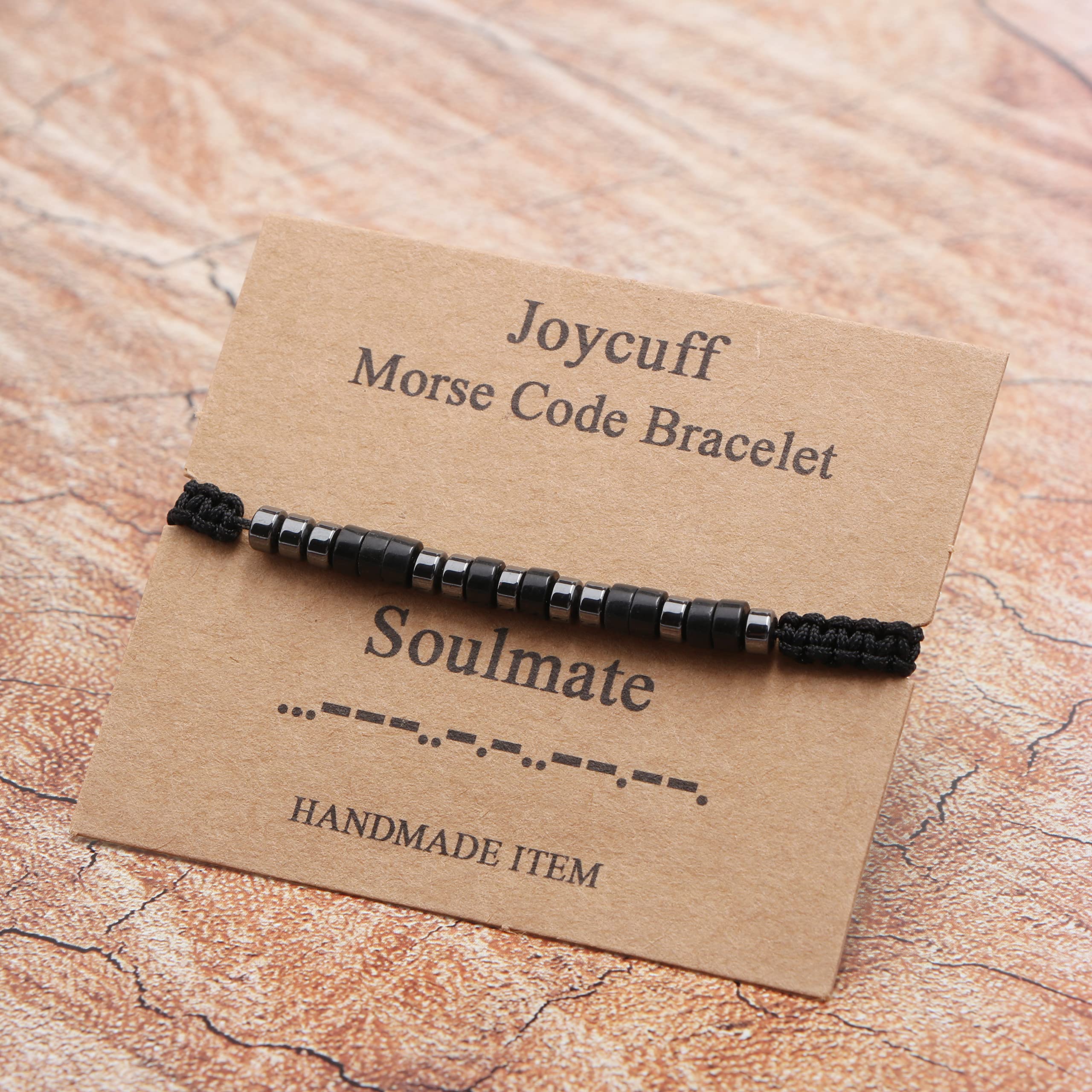 JoycuFF Friend Gifts for Women Men Handmade Bead Morse Code Strand Friendship Bracelets Christmas Birthday Gift for Her Soulmate