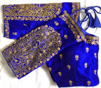 Vihu Fashion WomenS Flower Embroidery Sleeves Cut Work Readymade Saree Blouse