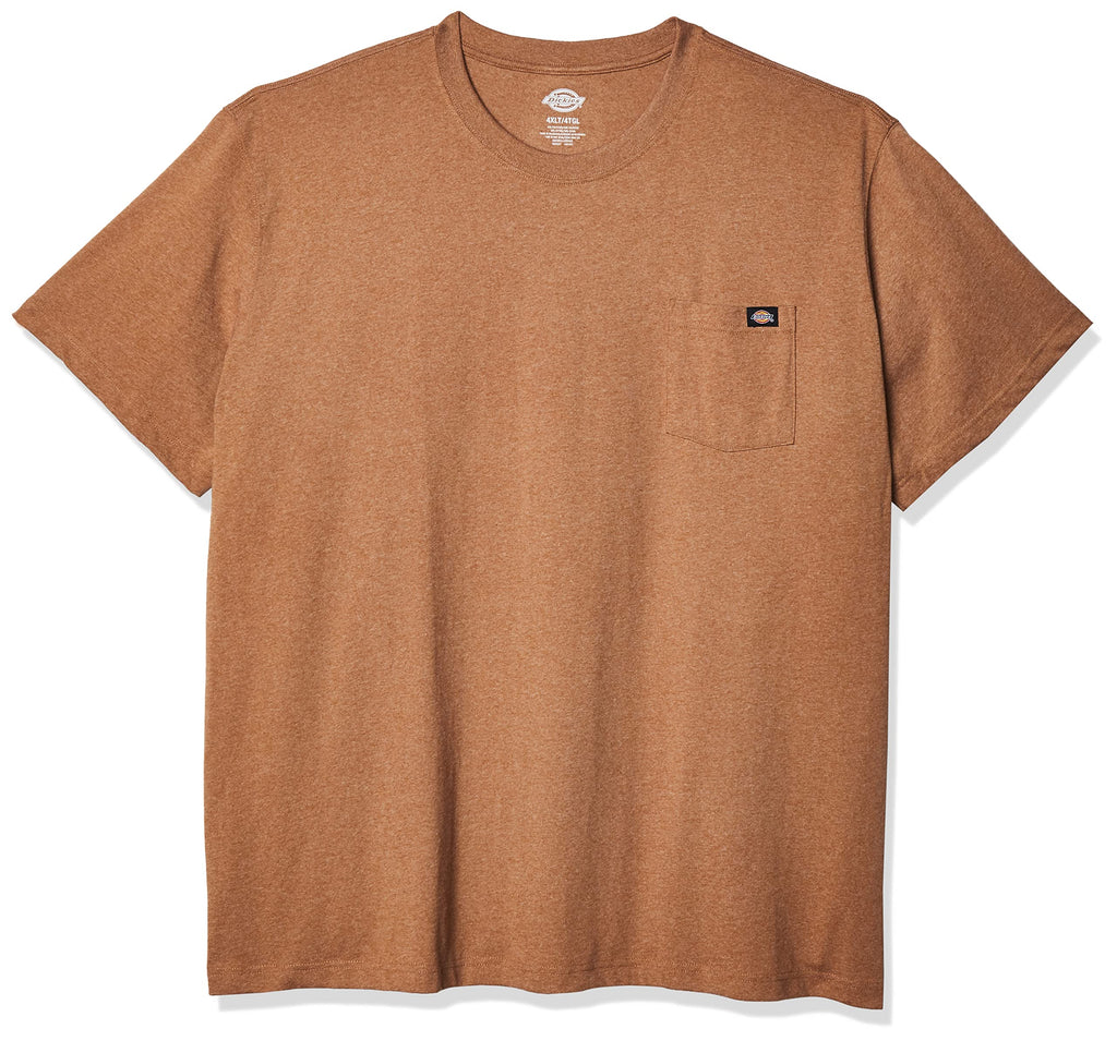 Dickies Men's Heavyweight Crew Neck Short Sleeve Tee, Brown Duck Heather, Small