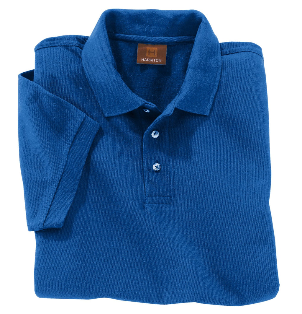 Mens 6 oz Ringspun cotton Piqu Short-Sleeve Polo - WHITE - 5XL(D0102H7KYIT)