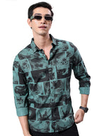 Ketch MenS Slim Fit Shirt (Khsh001377_Sea Green