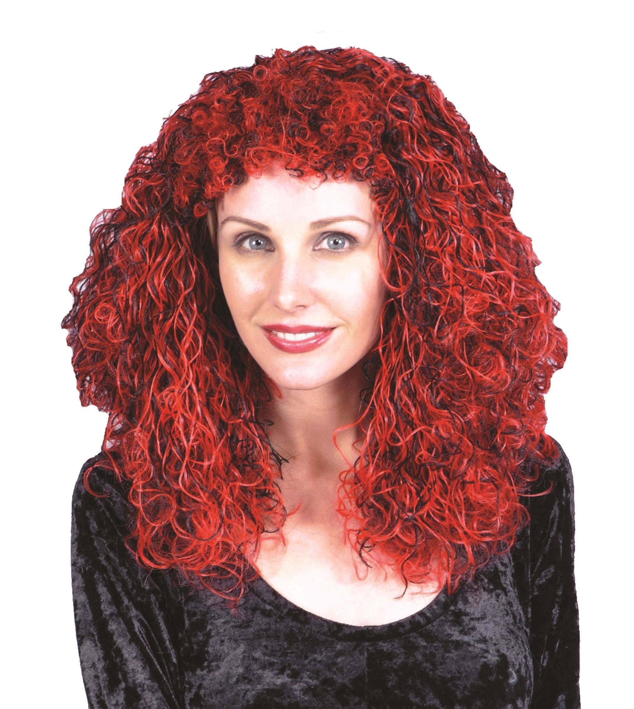 Fancy Curry Wig:Red/Blk One Ss