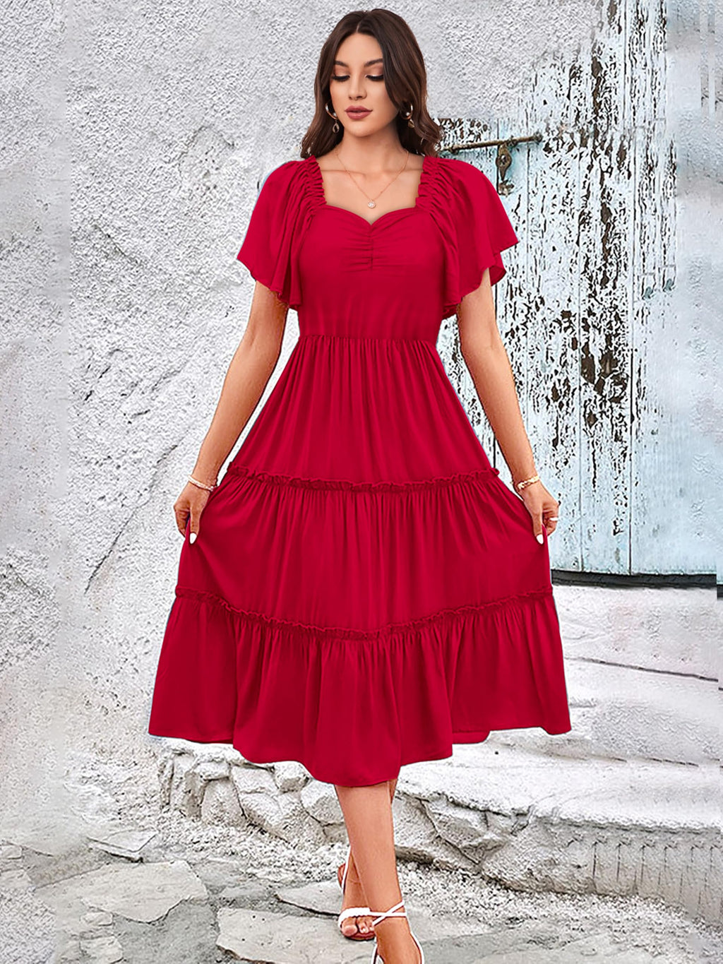 Toochki Dress For Women | Dresses For Women | Fit & Flare Dress | Anarkali Dress For Women | Midi Length Dress | Rayon Dresses |