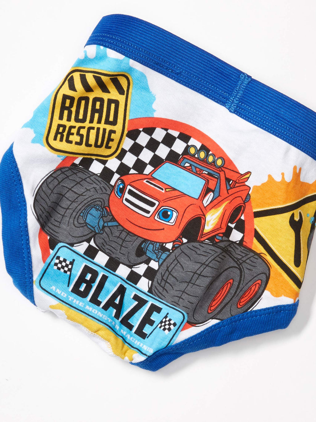 Blaze and the Monster Machines Boys' Toddler 100% Combed Cotton 7pk 5pk Boxer Briefs Sizes 2/3T and 4T, Blaze 10pk