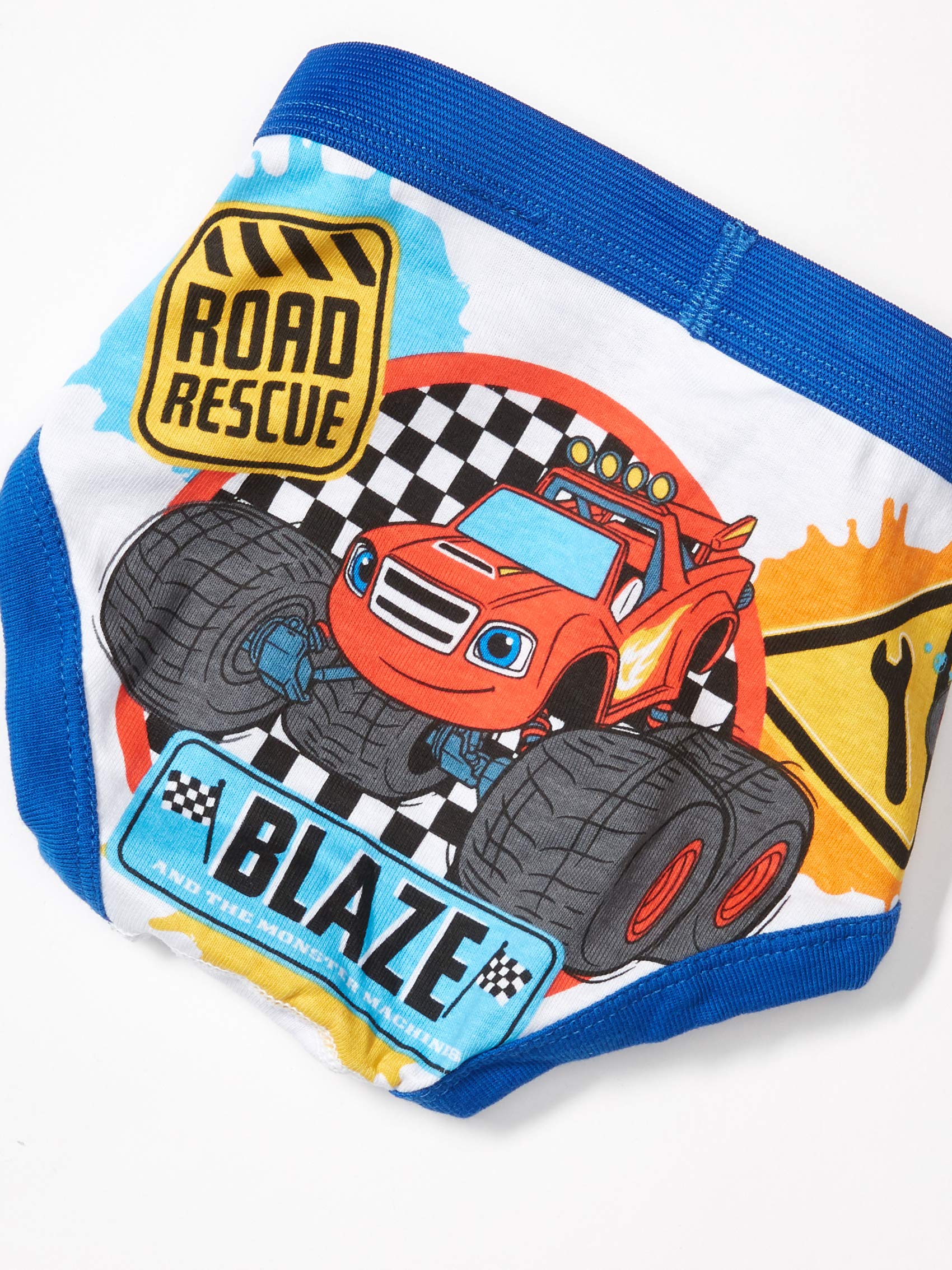 Blaze and the Monster Machines Boys' Toddler 100% Combed Cotton 7pk 5pk Boxer Briefs Sizes 2/3T and 4T, Blaze 10pk