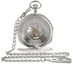 Charles-Hubert, Paris 3953-W Classic Collection Analog Display Mechanical Hand Wind Pocket Watch