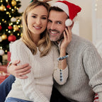 BAOSIWA Silicone Beaded Bracelet Keychain Black and White Plaid Wristlet Key Ring Bangle Chains Christmas Gifts for Women Girls