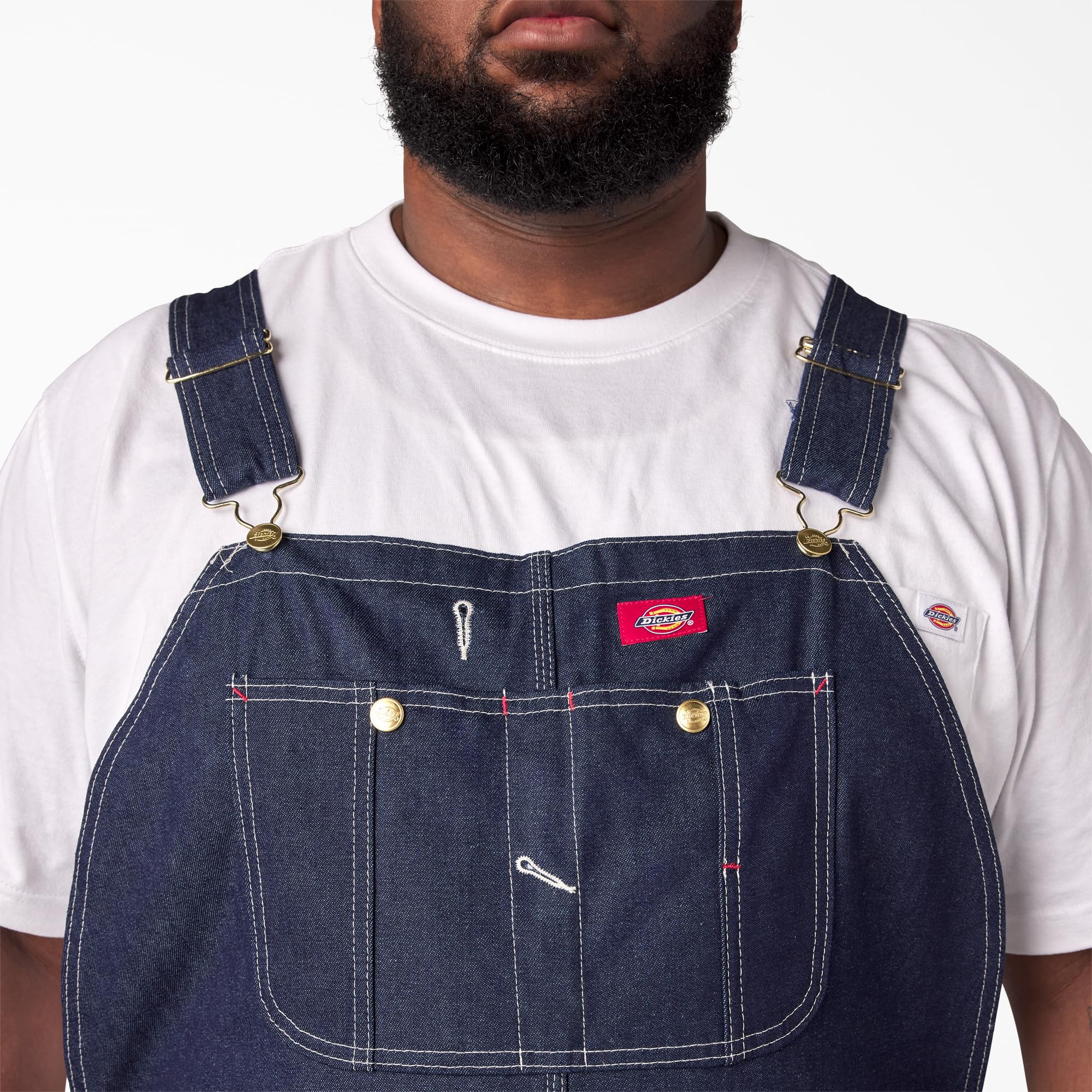 Dickies Men's Denim Bib Overall, Indigo Rigid, 36 x 34