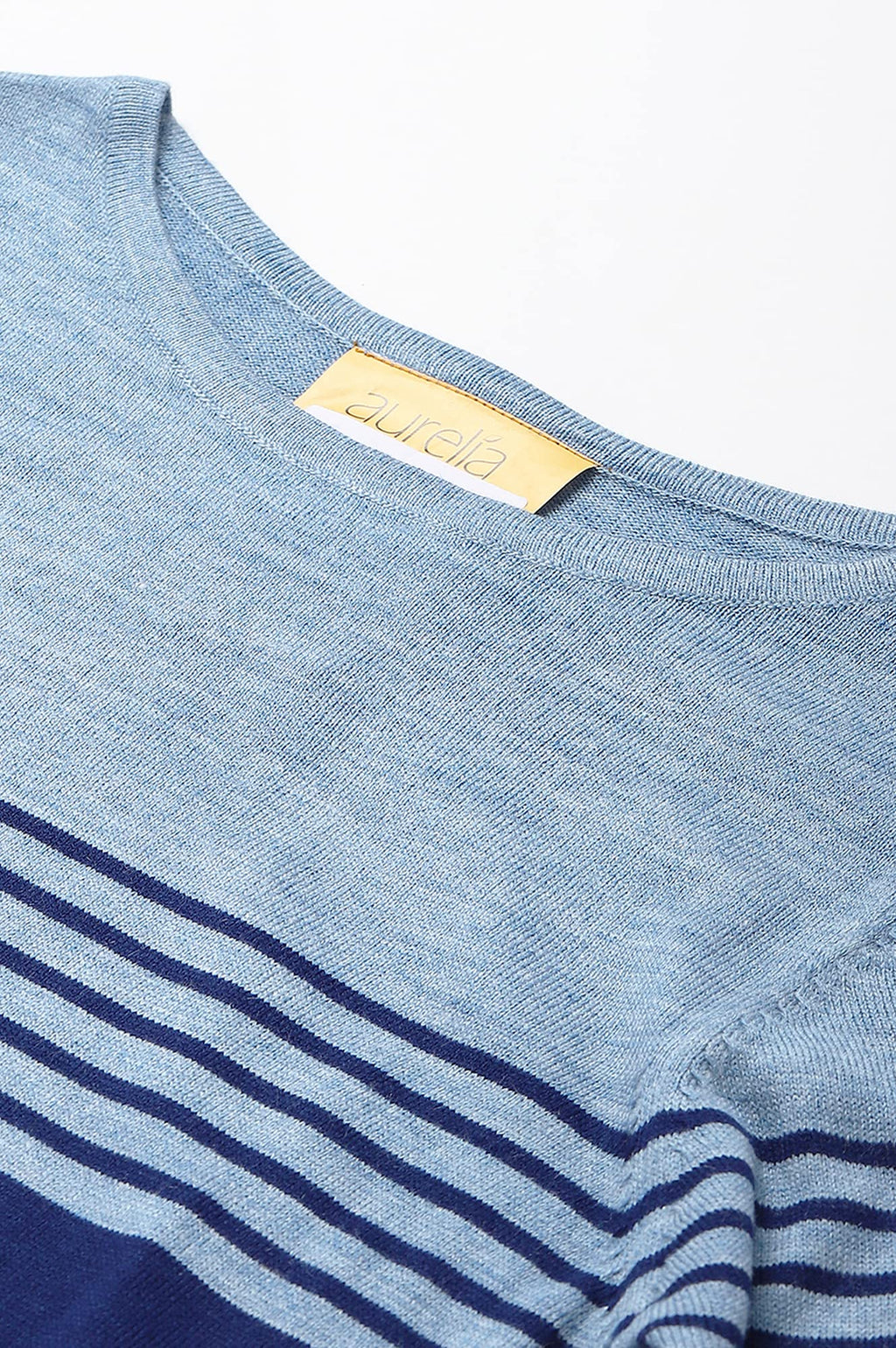 Aurelia Women Acrylic Straight Fit Solid Yarn Dyed Straight Kurta