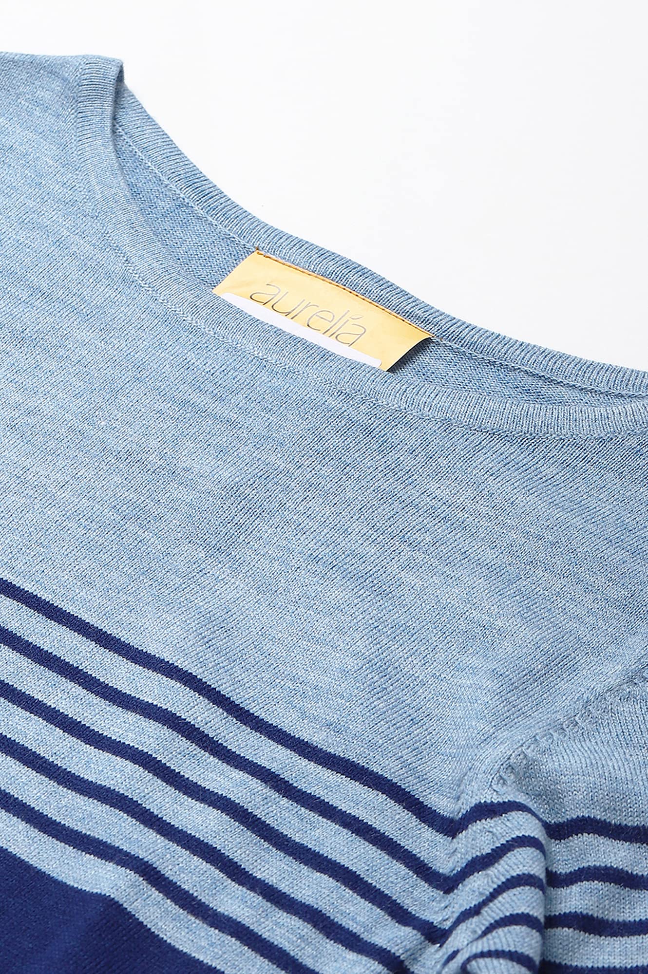 Aurelia Women Acrylic Straight Fit Solid Yarn Dyed Straight Kurta