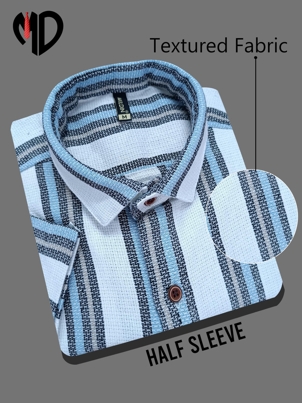 Mildin MenS Black Cotton Striped Casual Shirt - Stylish, Comfortable & Breathable For Everyday Wear, Perfect For Relaxed & Tren