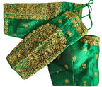 Vihu Fashion WomenS Flower Embroidery Sleeves Cut Work Readymade Saree Blouse
