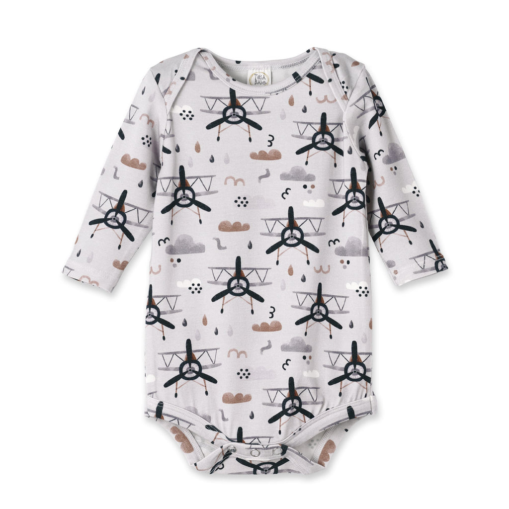 Airplane Baby Bodysuit - Bamboo Long Sleeve