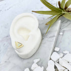 Opal chevron stud earrings
