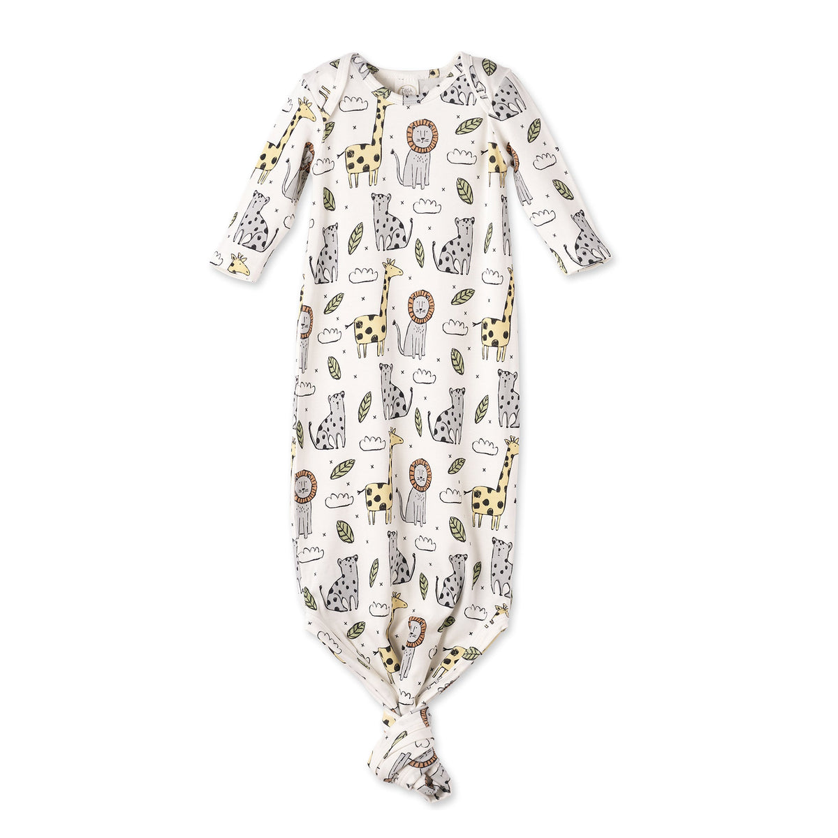 Safari Bamboo Baby Gown - Bamboo Newborn Layette