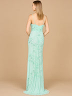 Body Con V-Neck Beaded Gown