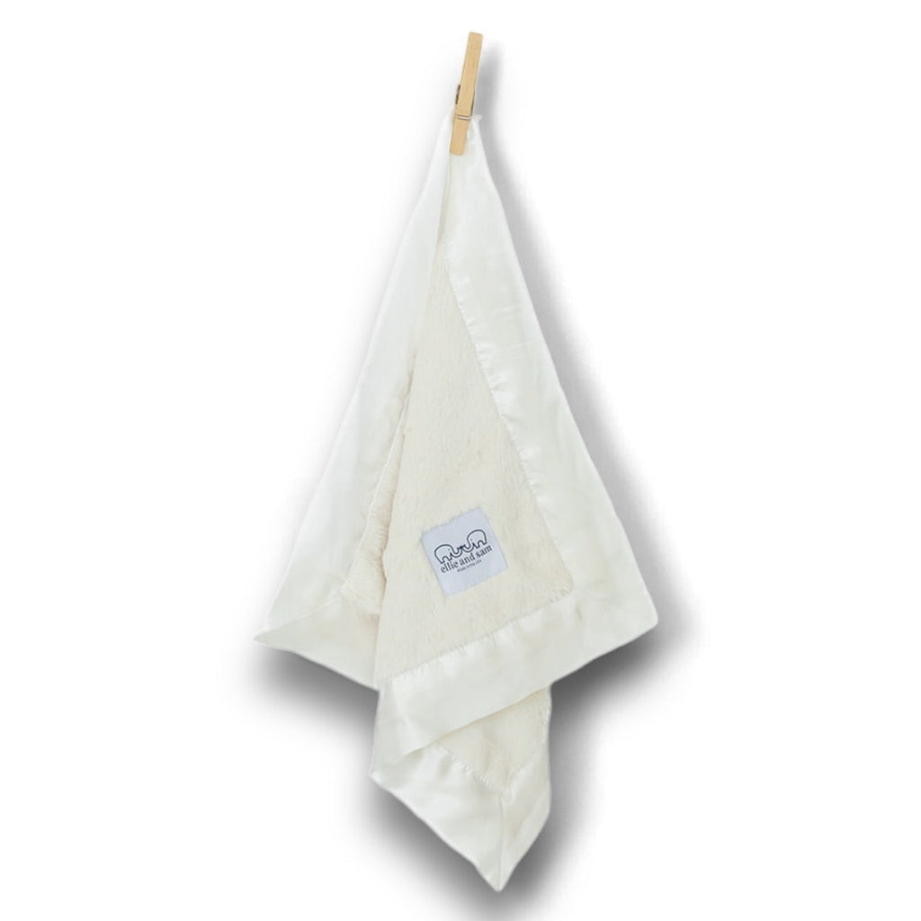 Luxury Satin Border Lovey - Ivory
