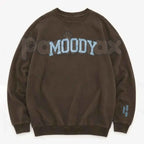 Moody Minimalist Embroidered Sweatshirt – Cozy Aesthetic Crewneck