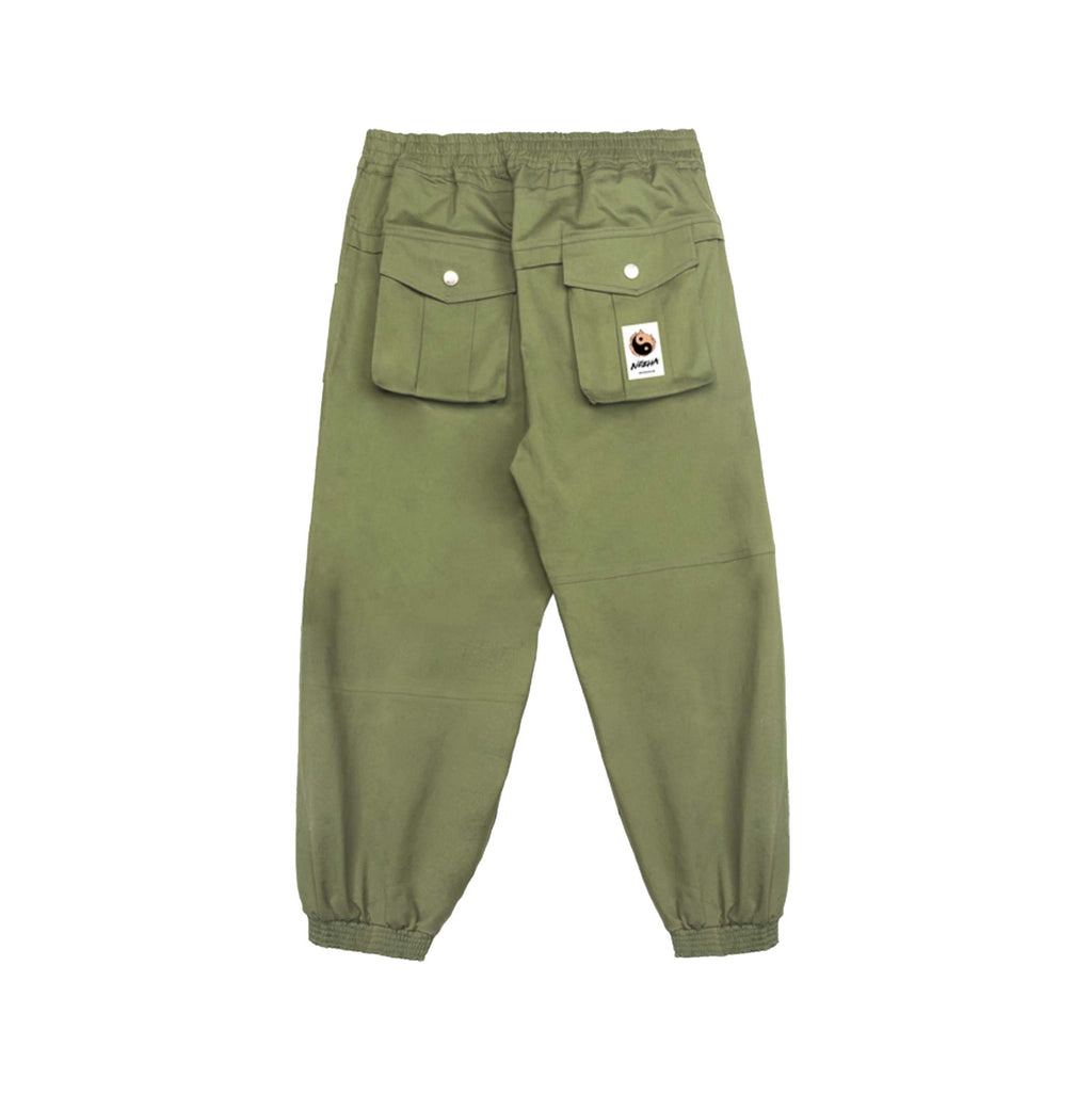 IBP332 Yin Yang Army Green Cargo Pants