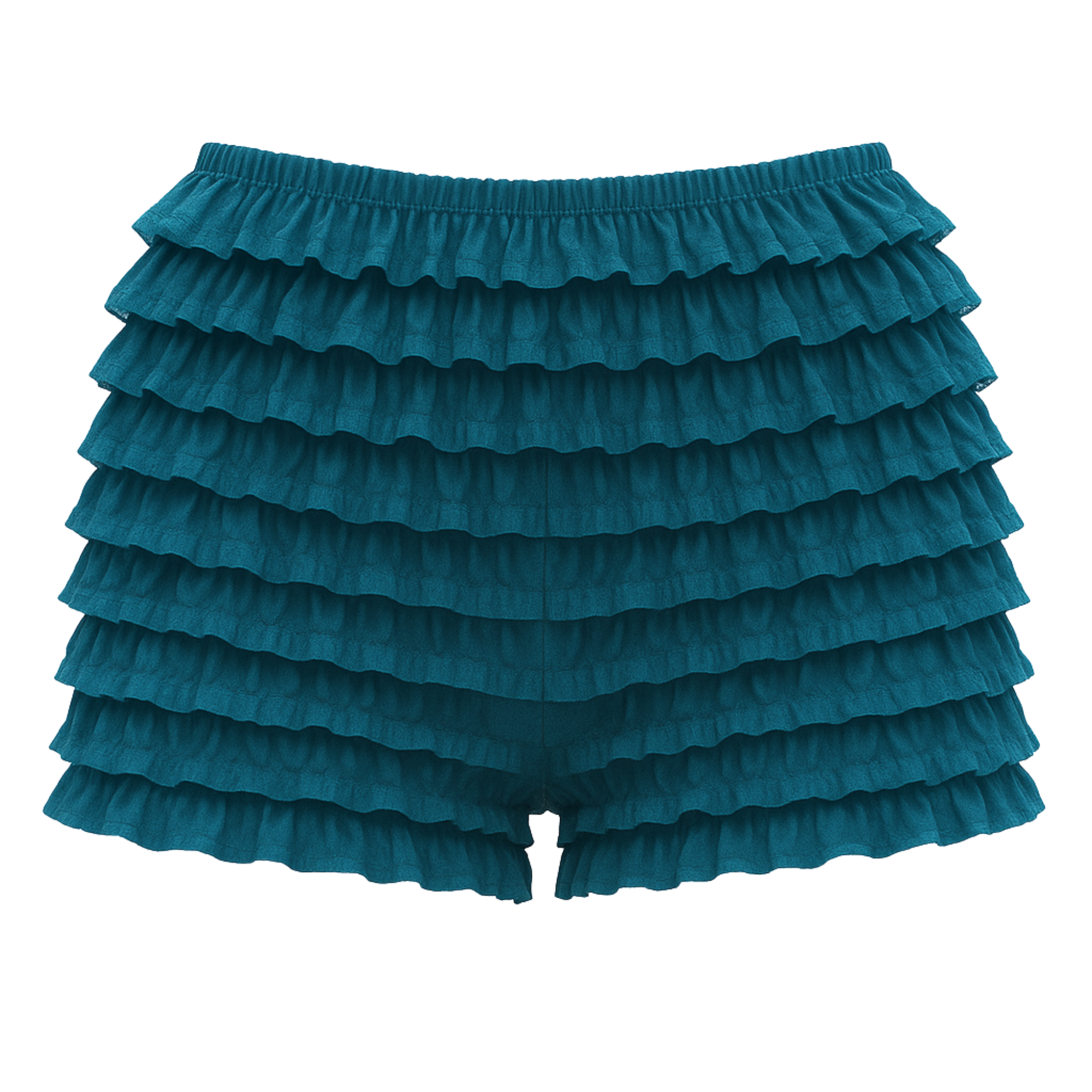 Malco Modes Lace Ruffle Pettipant for Women â??Peacock Blue Halloween Costume Shorts, Y2K Ruffle Bloomers, Cosplay & Festival Dance Bottoms