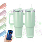 40oz Sublimation Macaroon Bluetooth Speaker Tumblers Stainless With Handle Tumblers