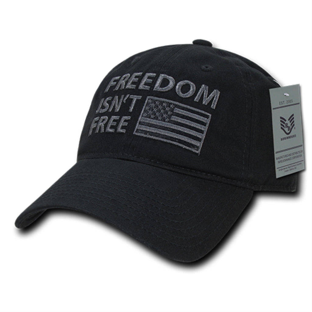 Relaxed Graphic Cap,Freedom Isn't, Black