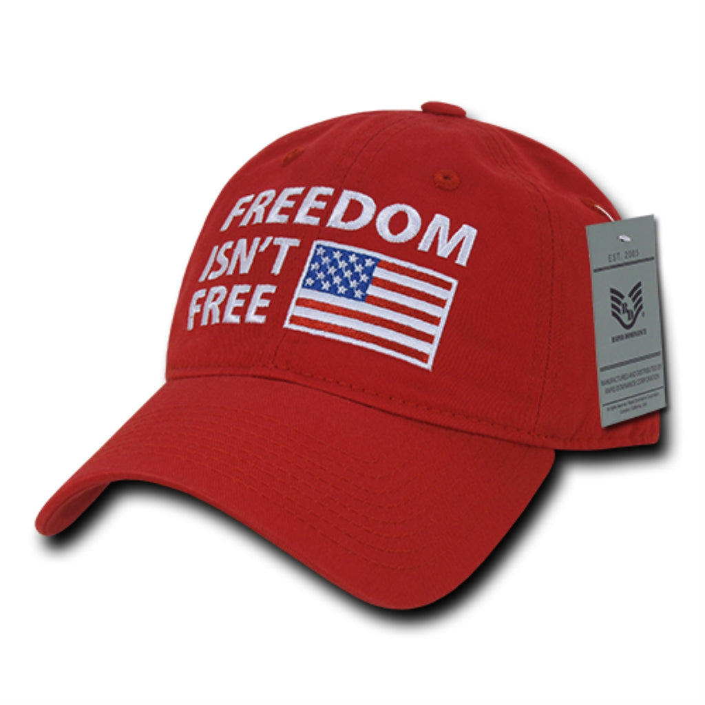 Relaxed Graphic Cap,Freedom Isn't, Red