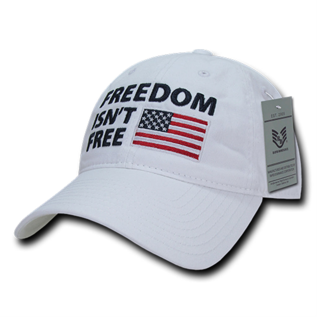 Relaxed Graphic Cap,Freedom Isn't, White