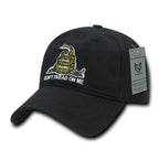 Relaxed Graphic Cap, Gadsden Flag, Black