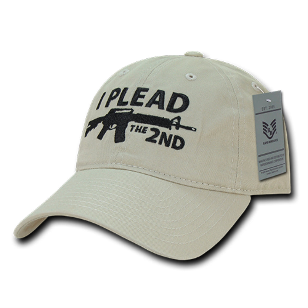 Relaxed Graphic Cap, I Plead 2nd, Stone