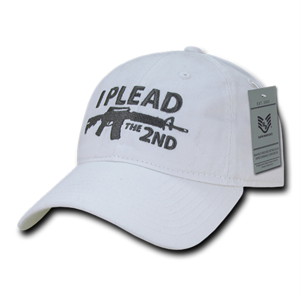 Relaxed Graphic Cap, I Plead 2nd, White