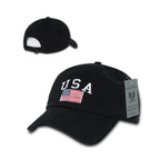 Relaxed Graphic Cap, USA Flag, Black
