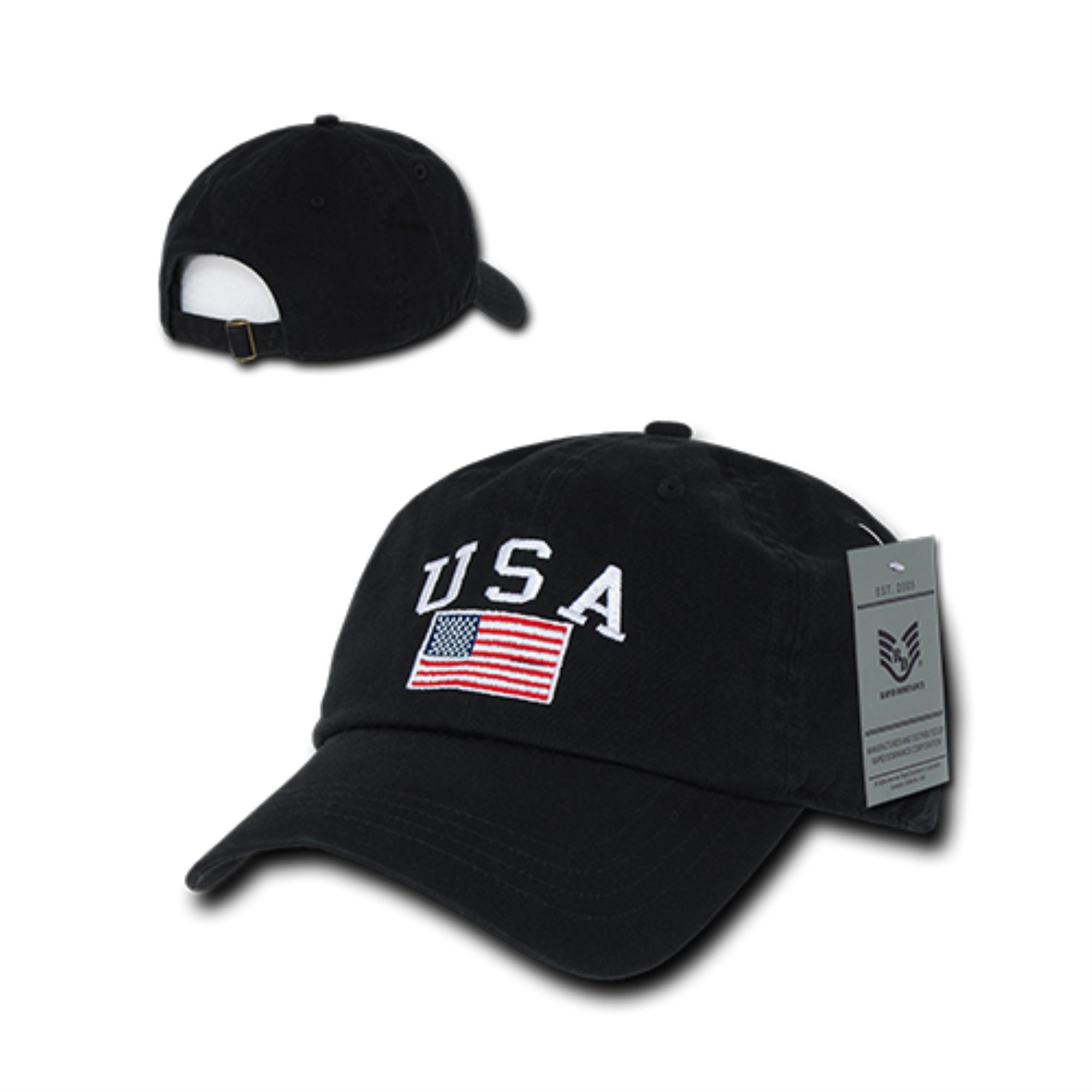 Relaxed Graphic Cap, USA Flag, Black