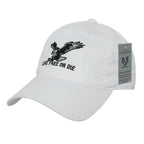 Relaxed Graphic Cap,Live Free or Die,White