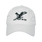 Relaxed Graphic Cap,Live Free or Die,White