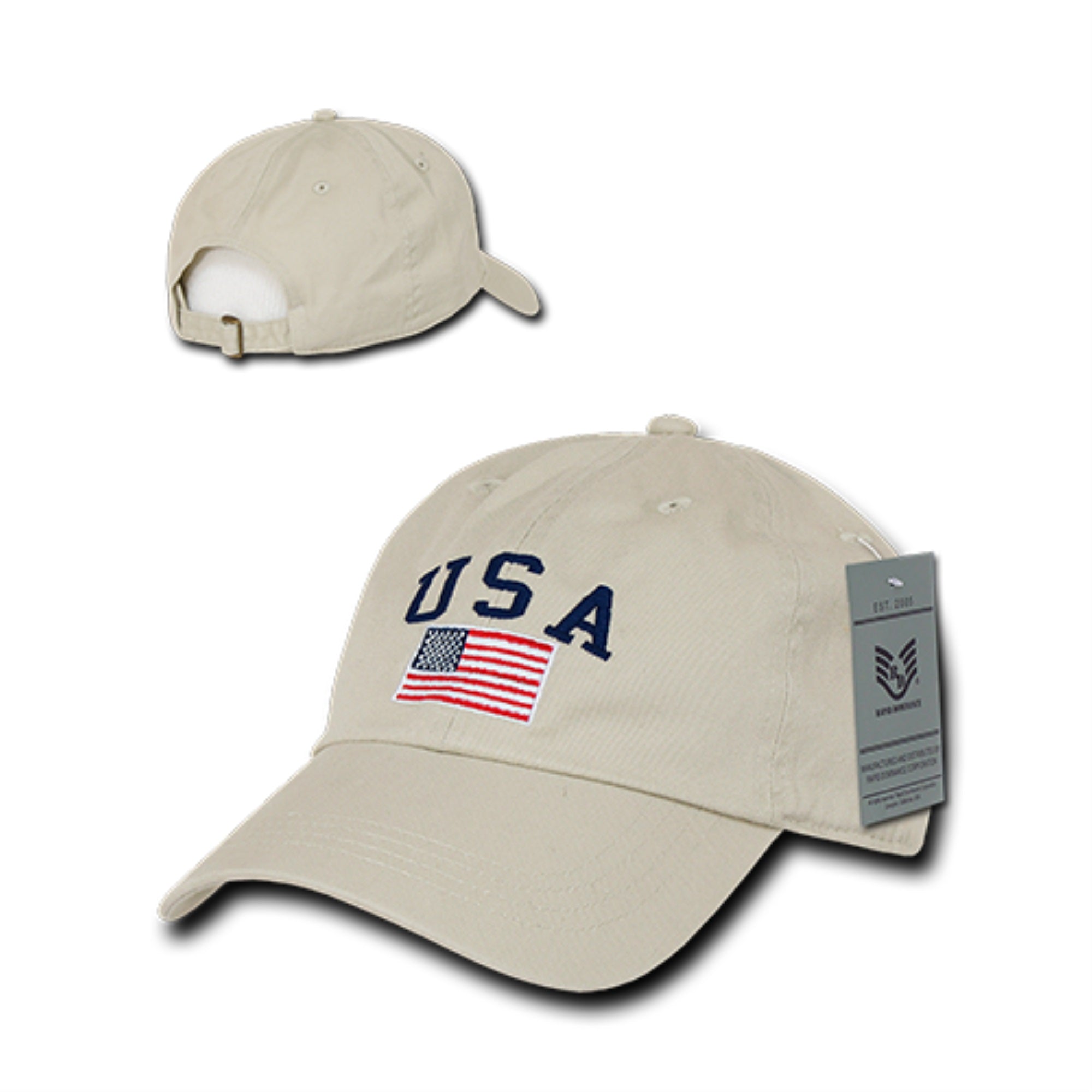 Relaxed Graphic Cap, USA Flag, Stone