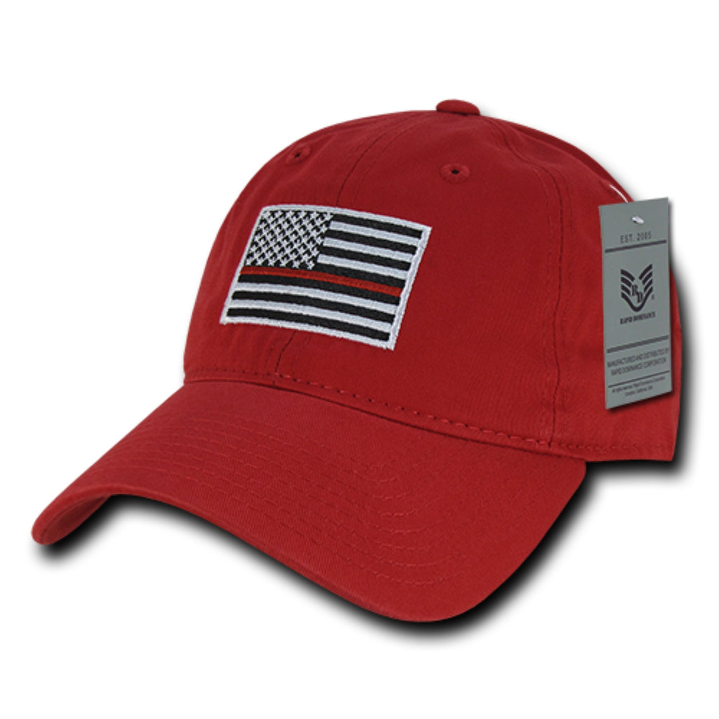 Relaxed Graphic Cap,Thin Red Line, Red