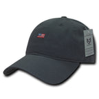Relaxed Graphic Cap, Small USA Flag, Dark Grey