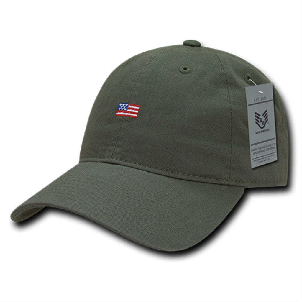 Relaxed Graphic Cap, Small USA Flag, OLV